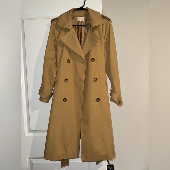 Sezane Jackets & Blazers - Sezane trench coat, camel color size 8